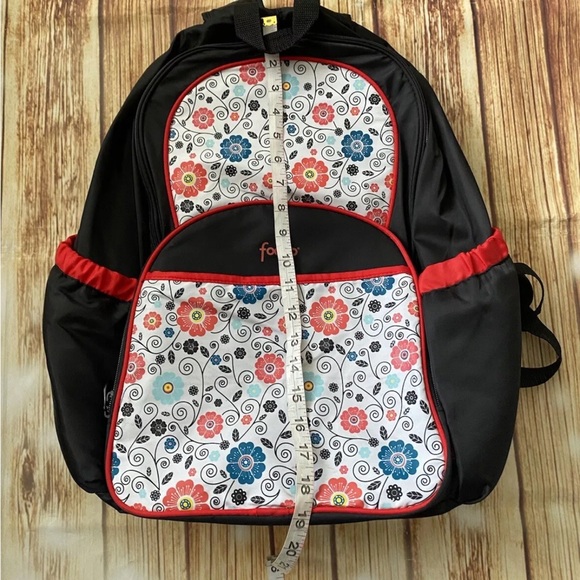 Thermos Foogo Floral Backpack Diaper Bag Poppy Patch Black - Picture 7 of 12
